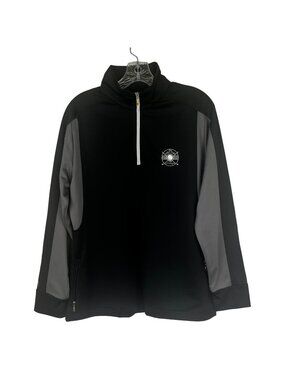 Antigua Performance‎ Golf Club Of Washington 1/4-Zip Pullover XL Black Gray